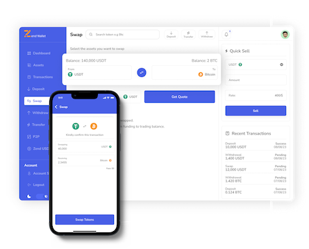 crypto wallet with swap feature